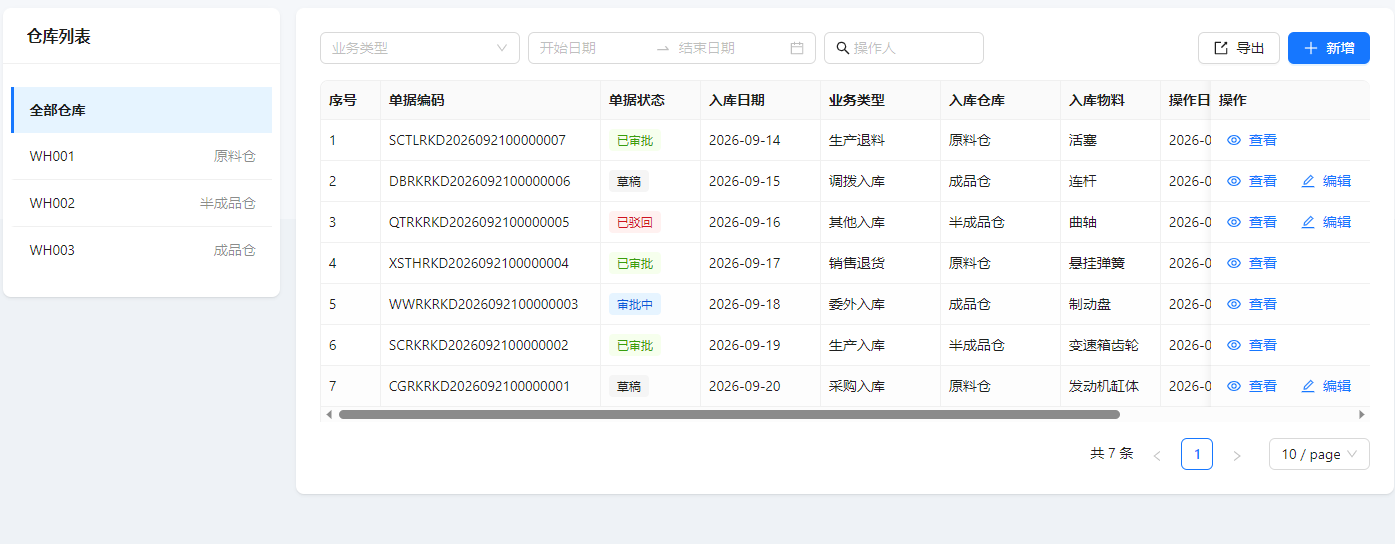 红灵·智造入库作业界面：扫码与库位管理